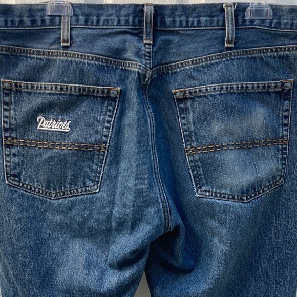 New England Patriots Gridiron Classics Denim Jeans Indigo Sports Size 38x30 - Picture 9 of 11